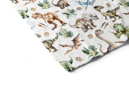 Dinosaurs Plush Blanket for Kids, Dinosaurs crib bedding