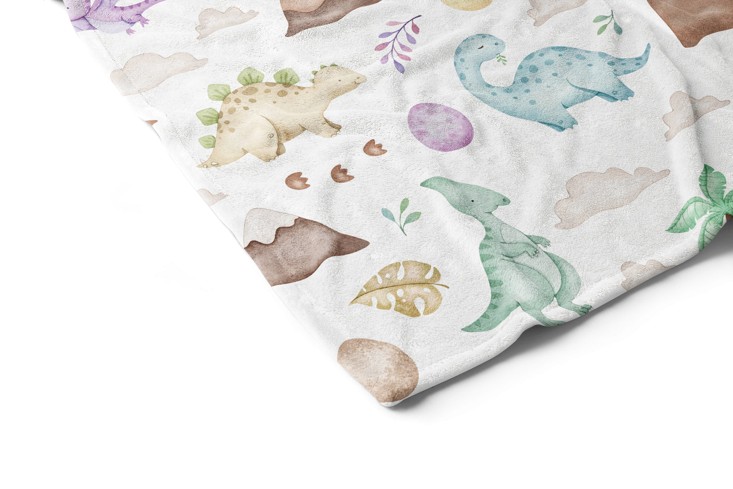 Baby girl dinosaur blanket, Dinosaur nursery bedding - Pink Jurassic