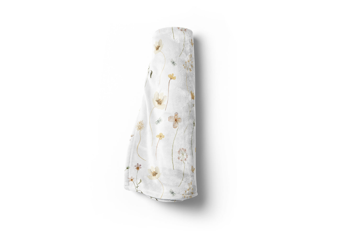 Wildflowers Blanket, Wildflower Nursery Bedding - Mustard Wildflowers