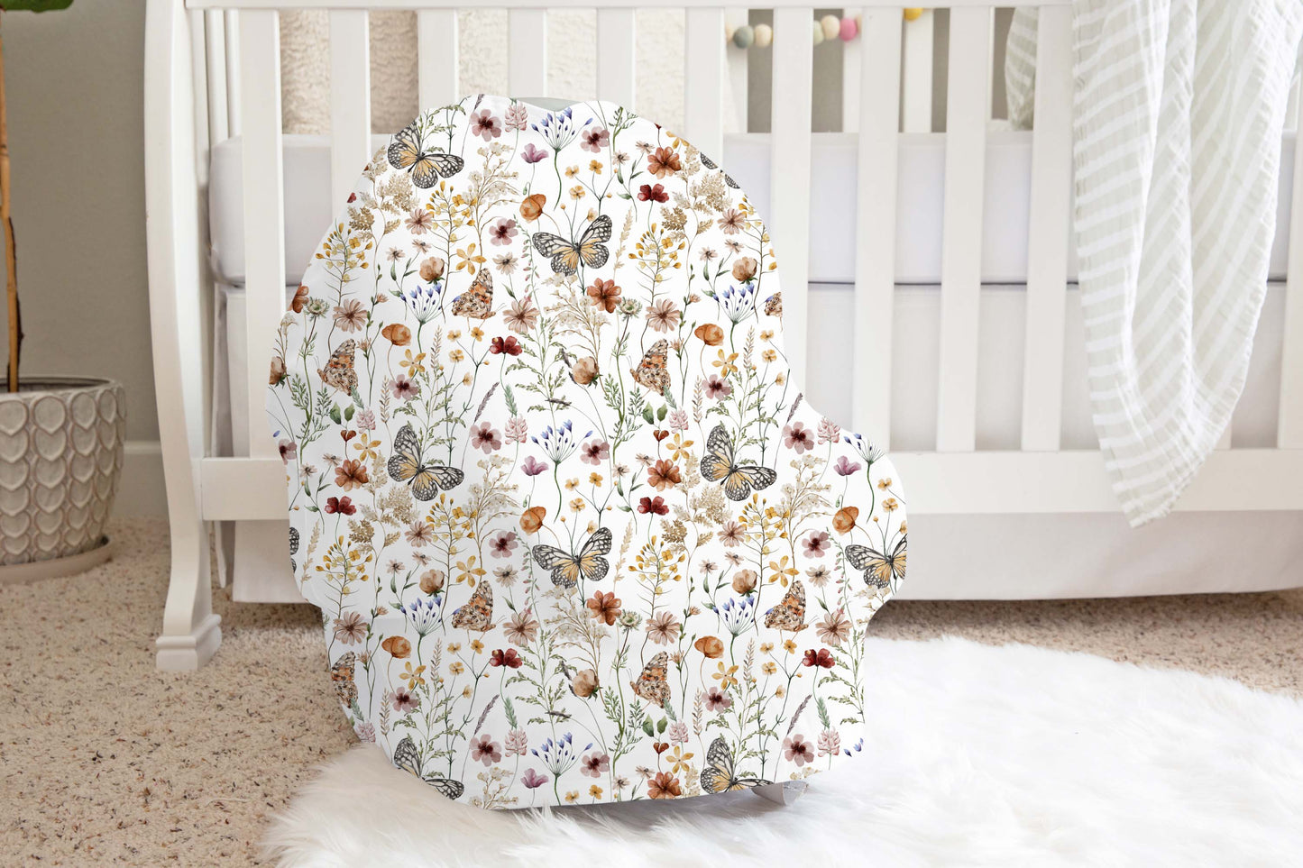 Wildflowers Car Seat Covers, Floral nursing up - Butterfly Garden