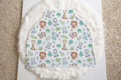 Safari Car Seat Cover, Safari Nursing cover - Cute Safari