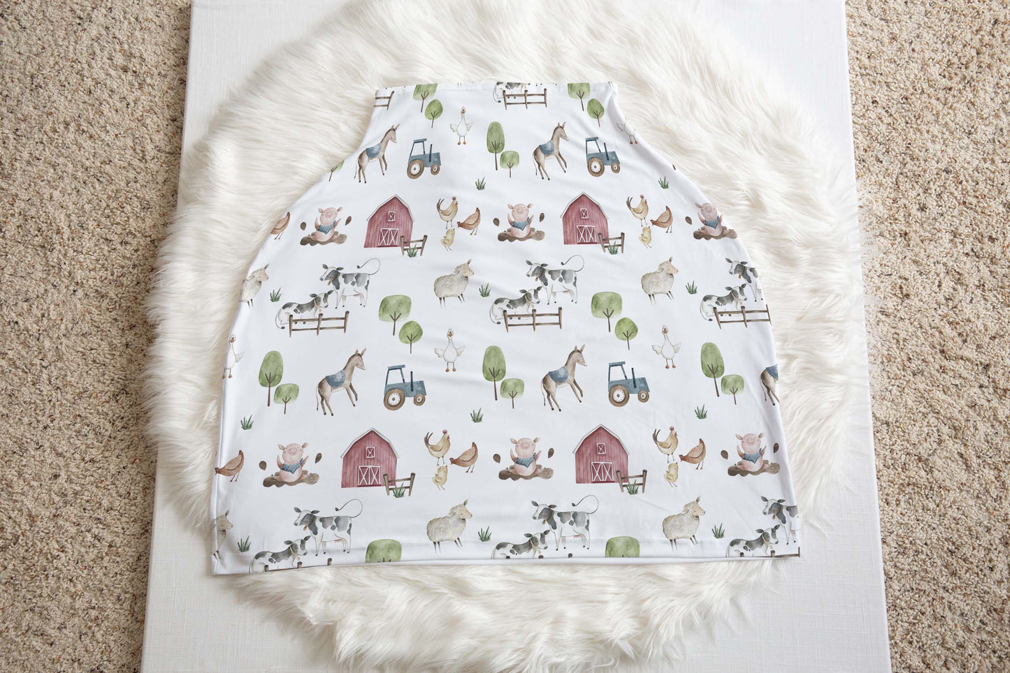 Farm car seat cover, Farm nursing cover up - Farm Adventure