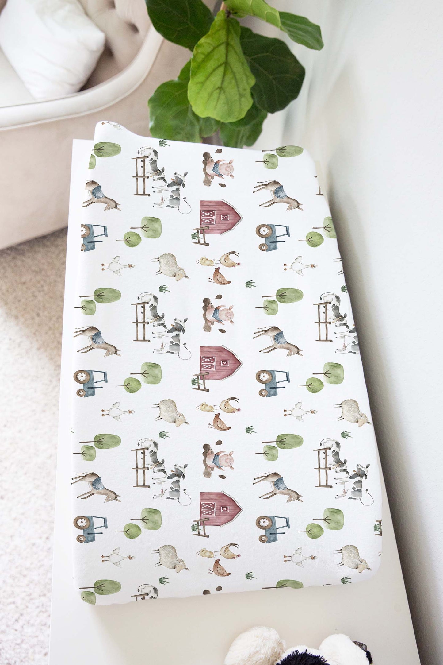 Farm Changing Pad Cover, Farm nursery decor - Farm Adventure