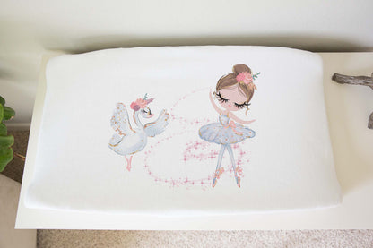 Ballerina changing pad cover, Baby girl nursery - Sweet Ballet