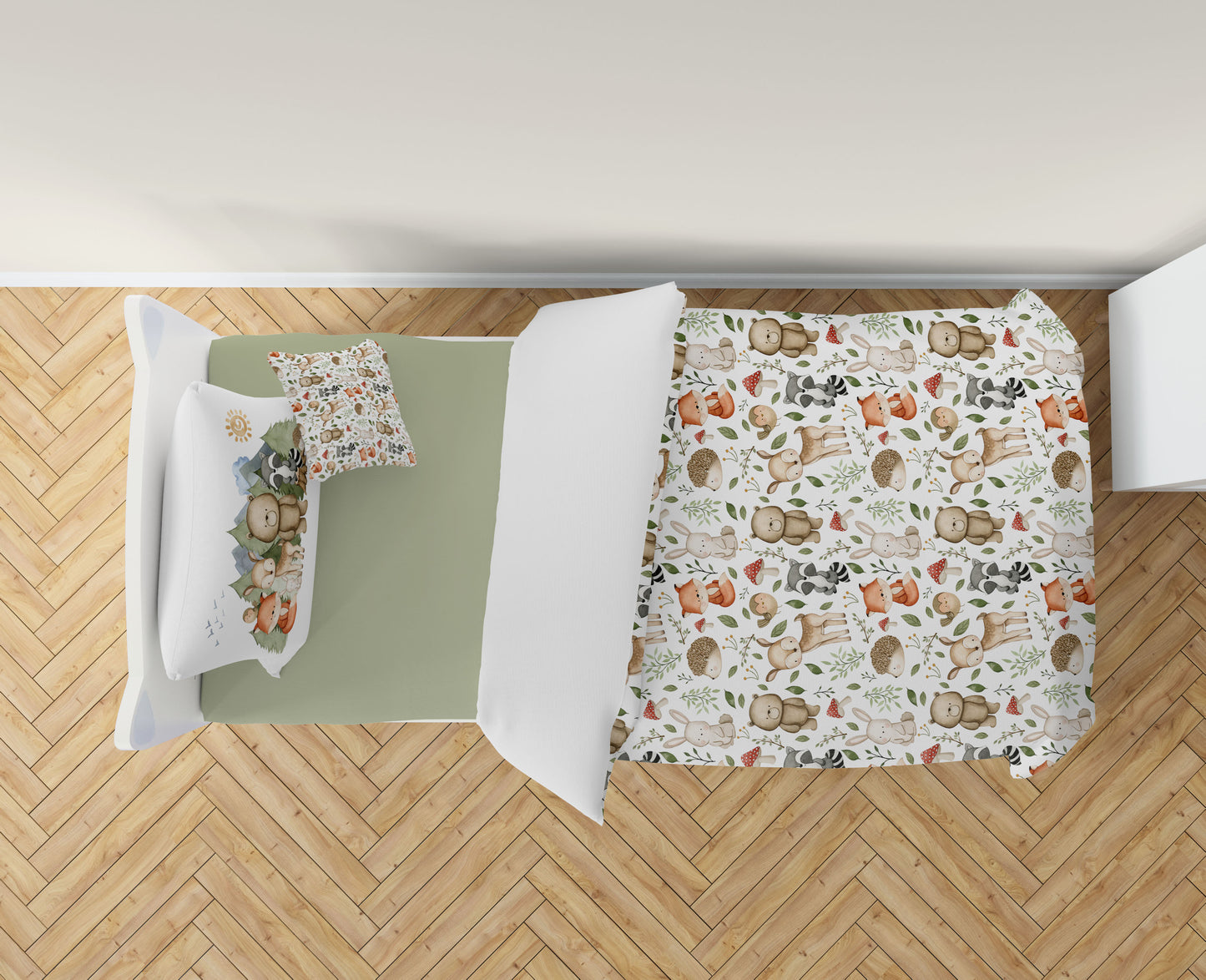 Woodland comforter, Woodland nursery bedding - Magical Forest