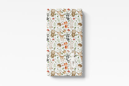 Woodland animals Crib Sheet, Forest nursery bedding - Magical forest