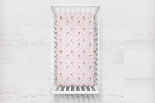 Ballerina crib sheet, Ballerina nursery bedding - Sweet Ballet