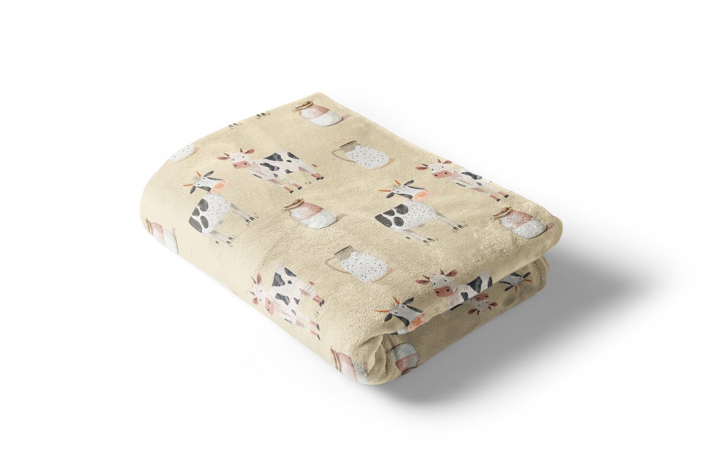 Cow baby blanket, Farm nursery bedding