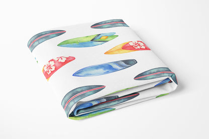 Surfboard crib sheet, Surfer nursery bedding - Endless Sea