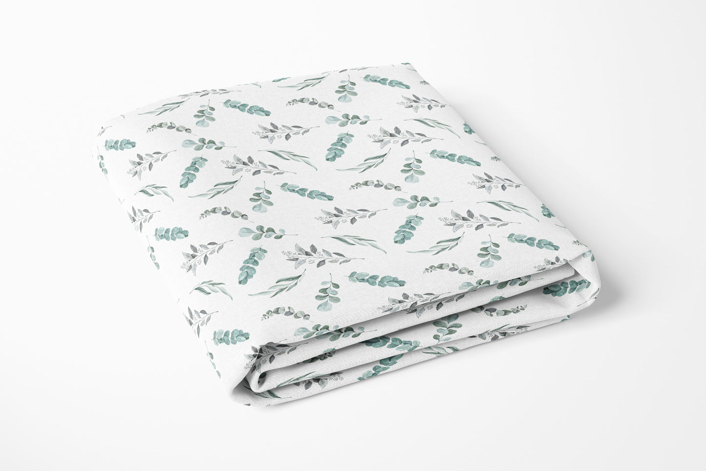 Greenery crib sheet, Eucalyptus nursery bedding - Greenery Woodland