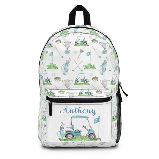 Personalized Golf Backpack, Boys Back To School Bag - Little Golfer