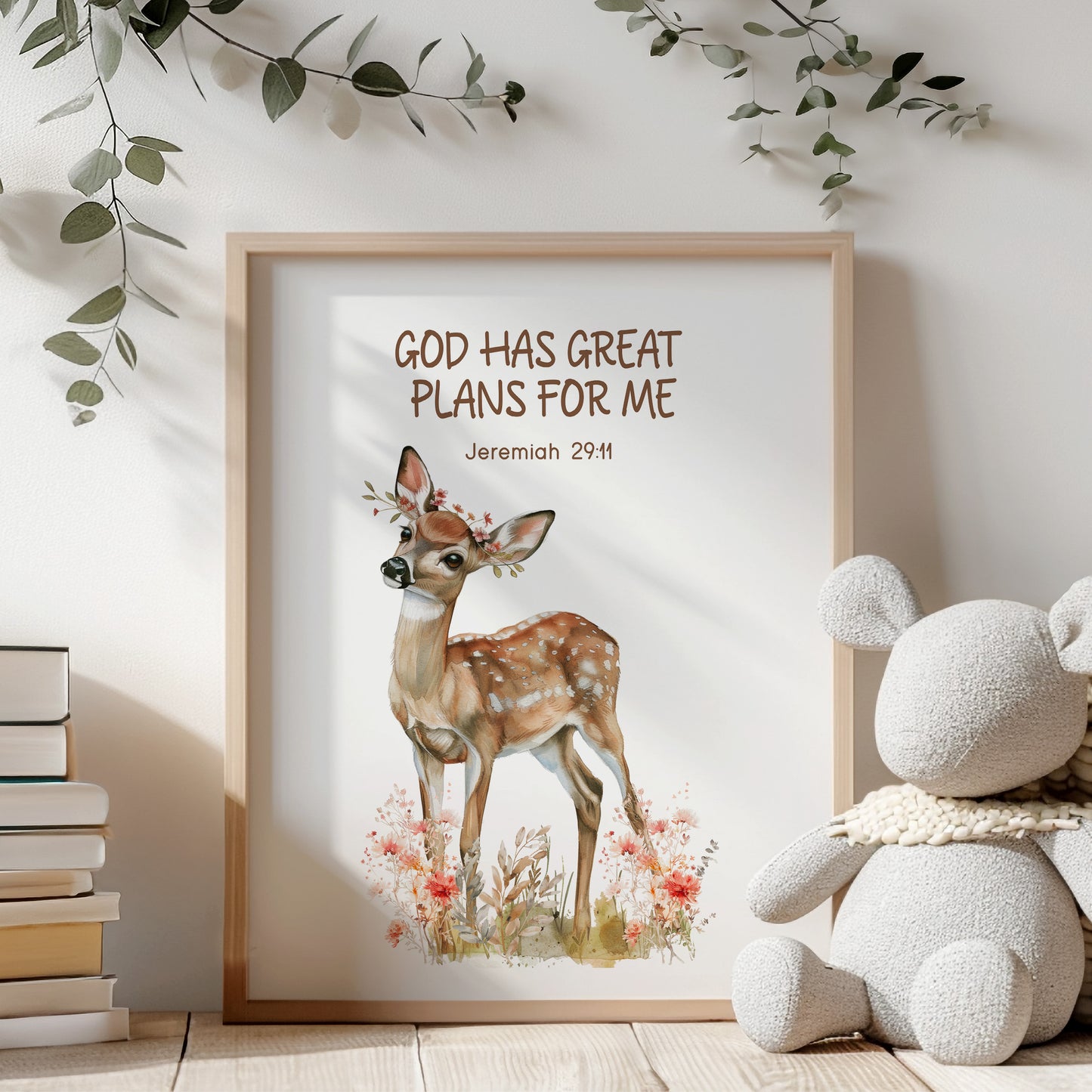 Bible verse Wall Art, Scripture Nursery Print