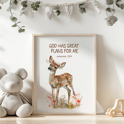 Bible verse Wall Art, Scripture Nursery Print