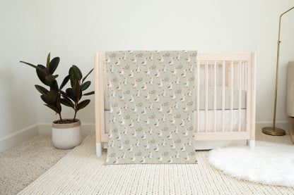 Duck baby blanket, Duck crib bedding