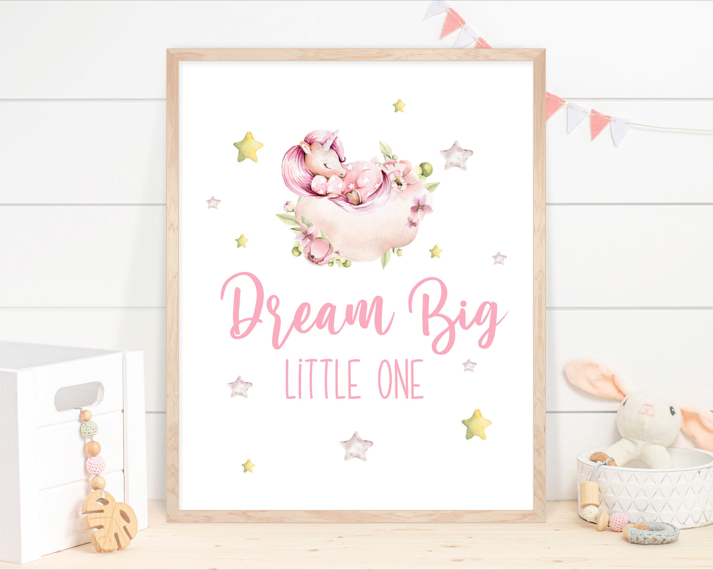 Unicorn Wall Art, Pink unicorn Nursery Prints set of 3 - Magical unicorn