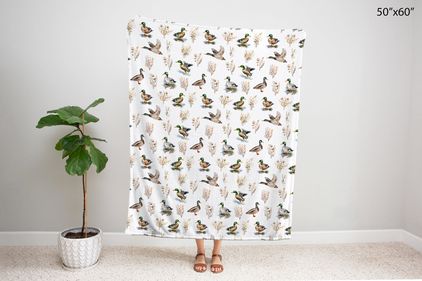 Mallard duck blanket, Duck baby bedding