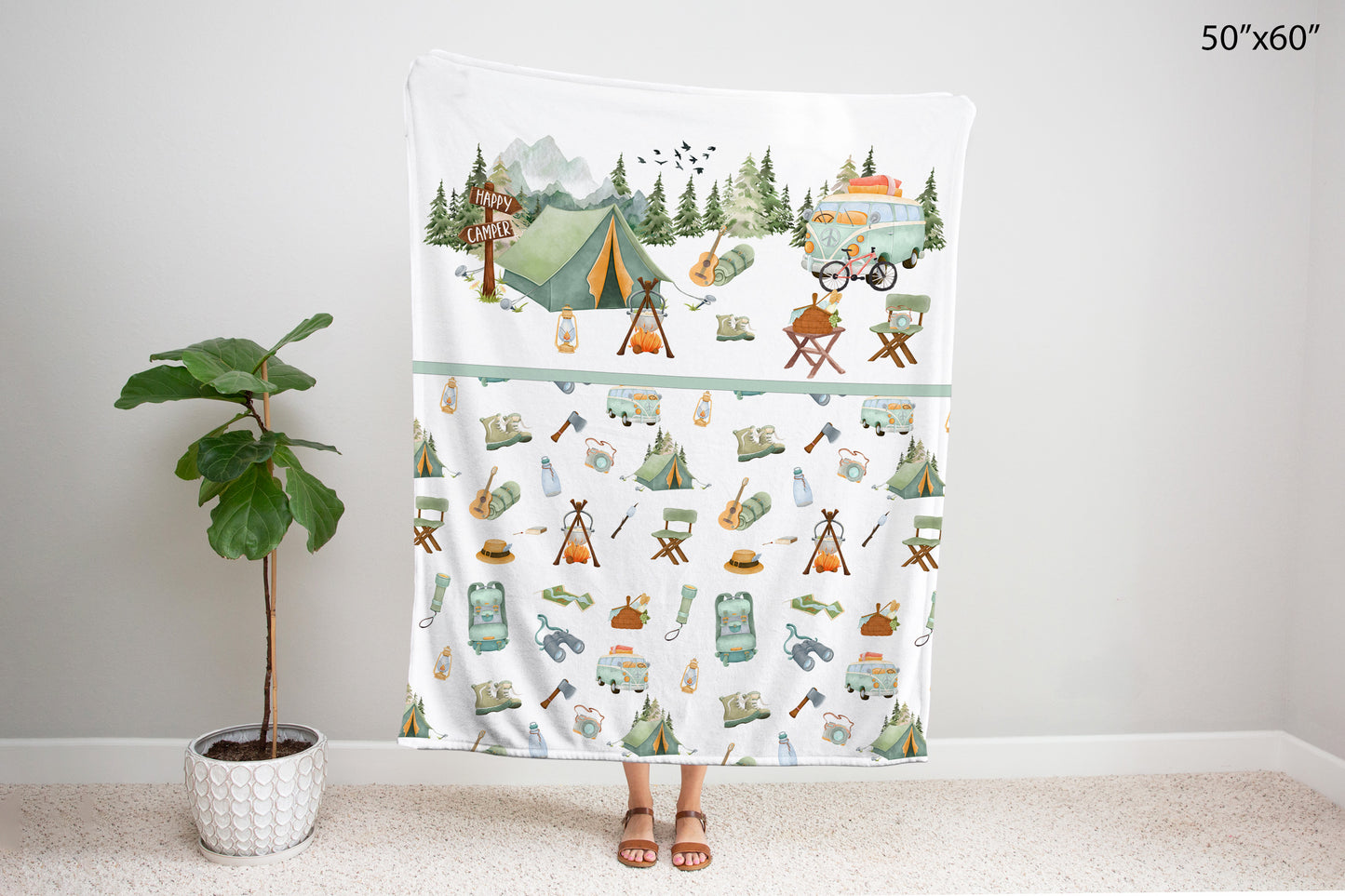 Camping nursery bedding, Camping baby blanket - Outdoor adventures