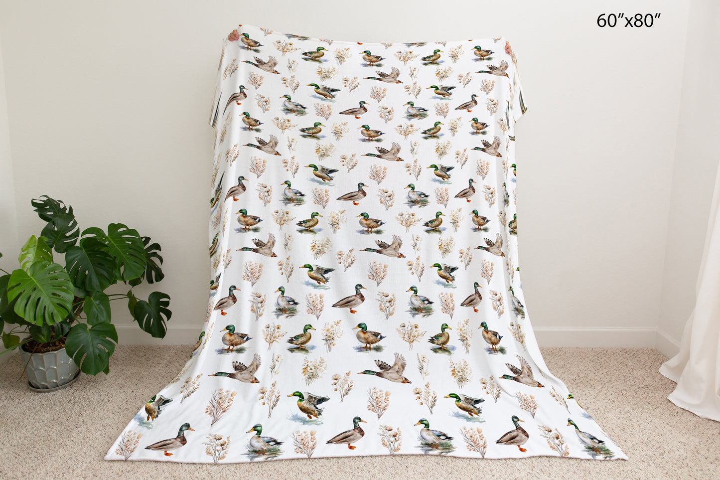 Mallard duck blanket, Duck baby bedding