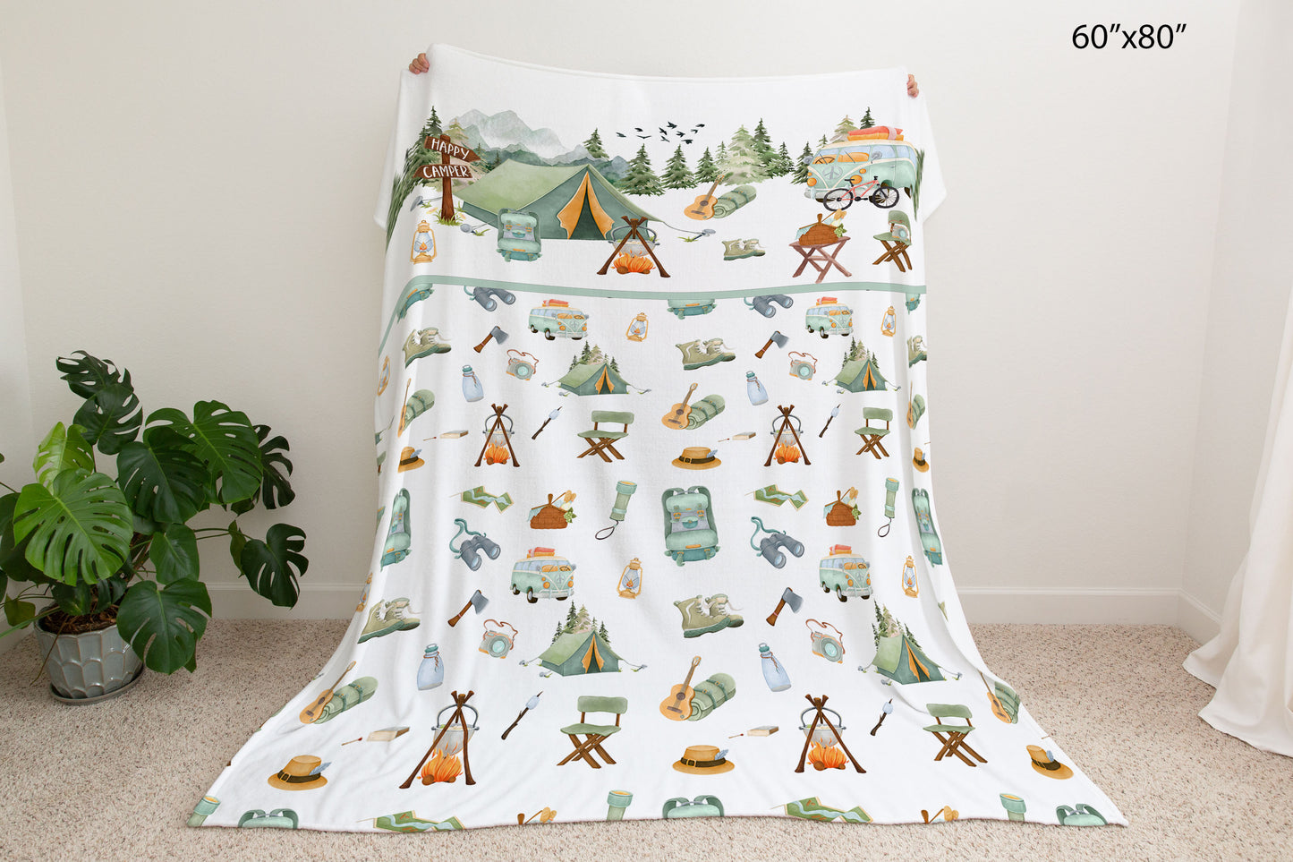 Camping nursery bedding, Camping baby blanket - Outdoor adventures