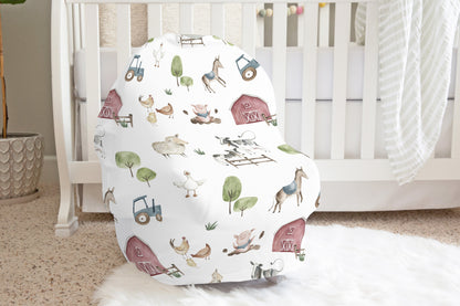 Farm car seat cover, Farm nursing cover up - Farm Adventure