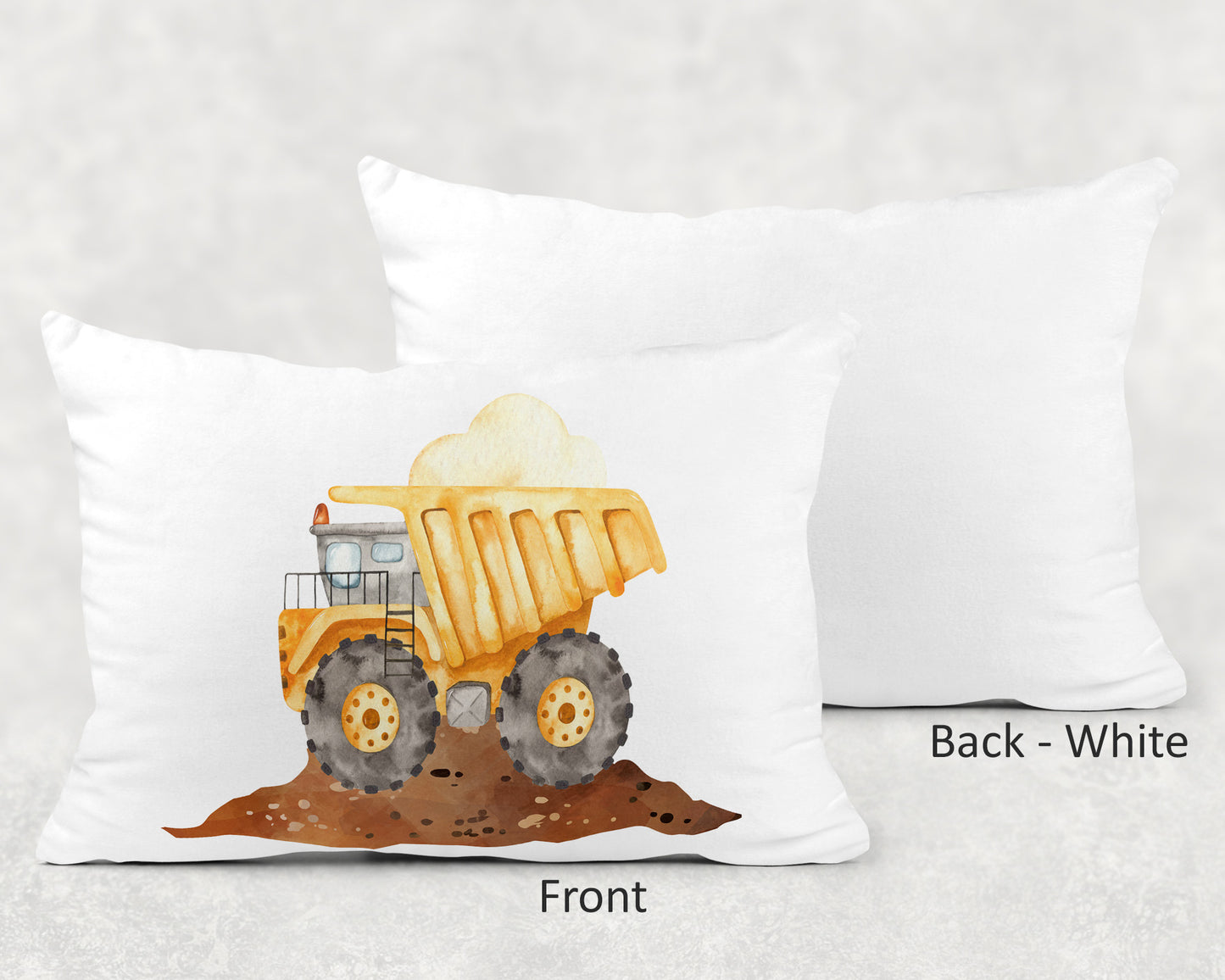 Truck Pillow Sham case, Construction boys room pillow - Under construction