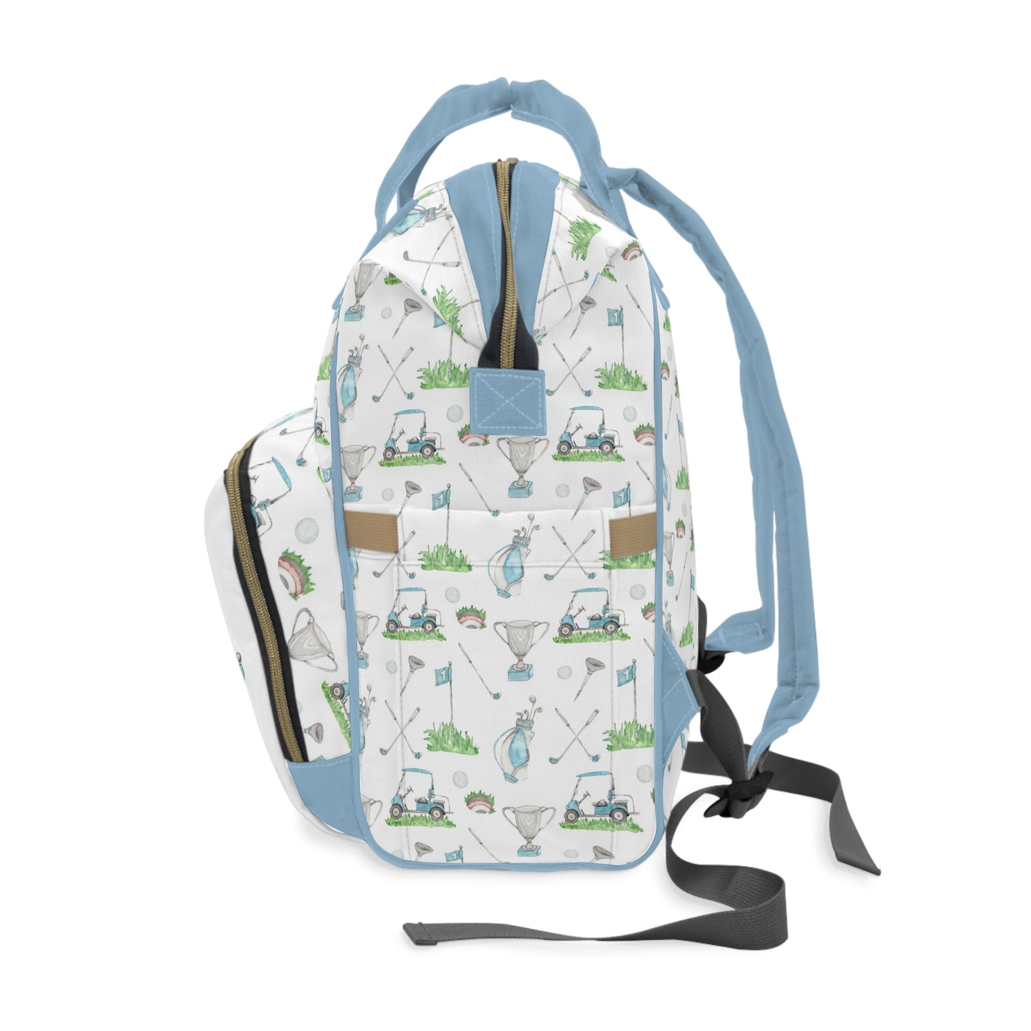 Personalized Blue Golf diaper bag | Sports baby backpack - Little Golfer