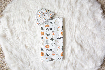 Halloween Swaddle Set, Custom receiving blanket