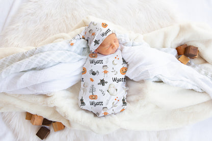 Halloween Swaddle Set, Custom receiving blanket