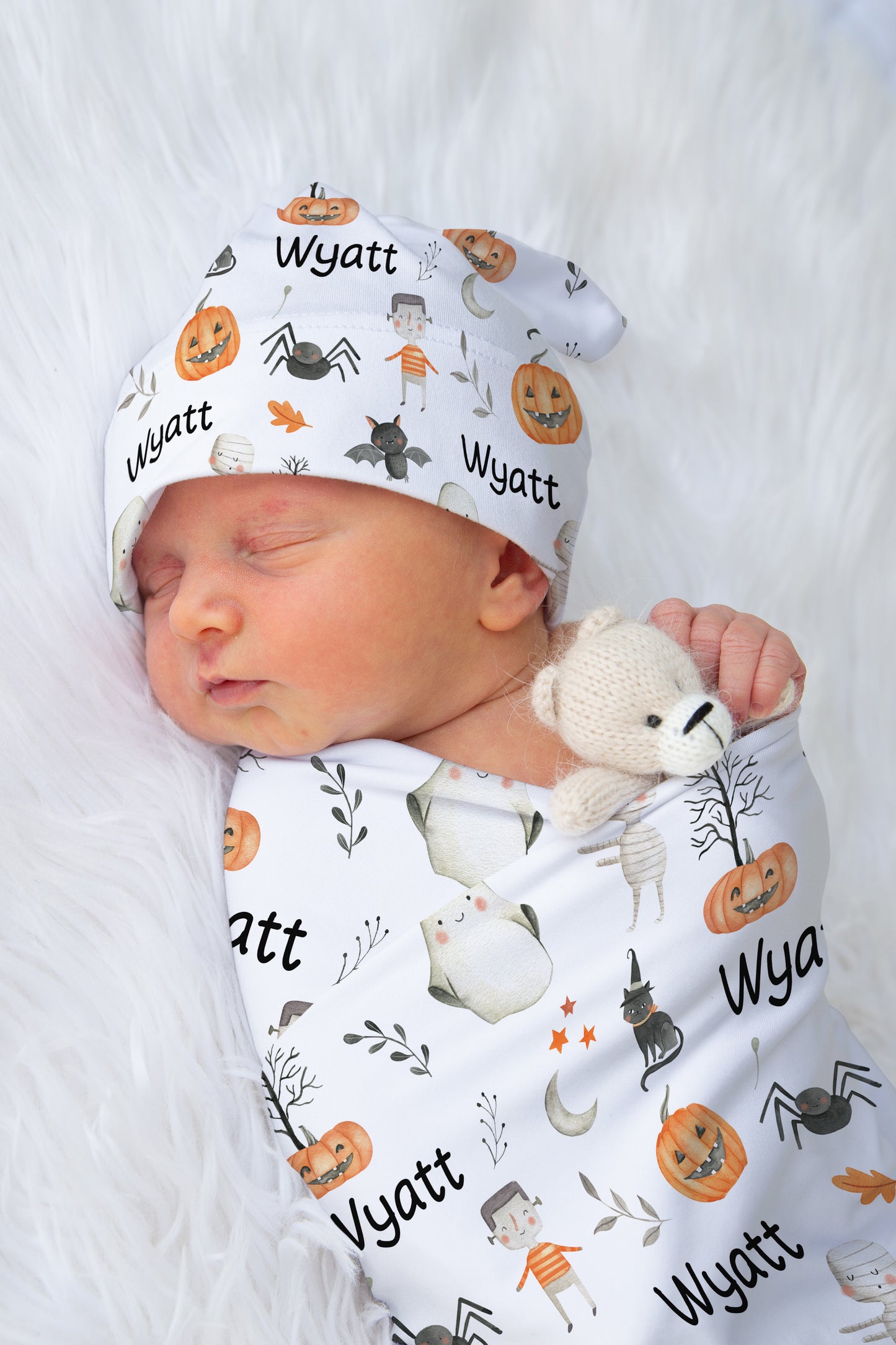 Halloween Swaddle Set, Custom receiving blanket