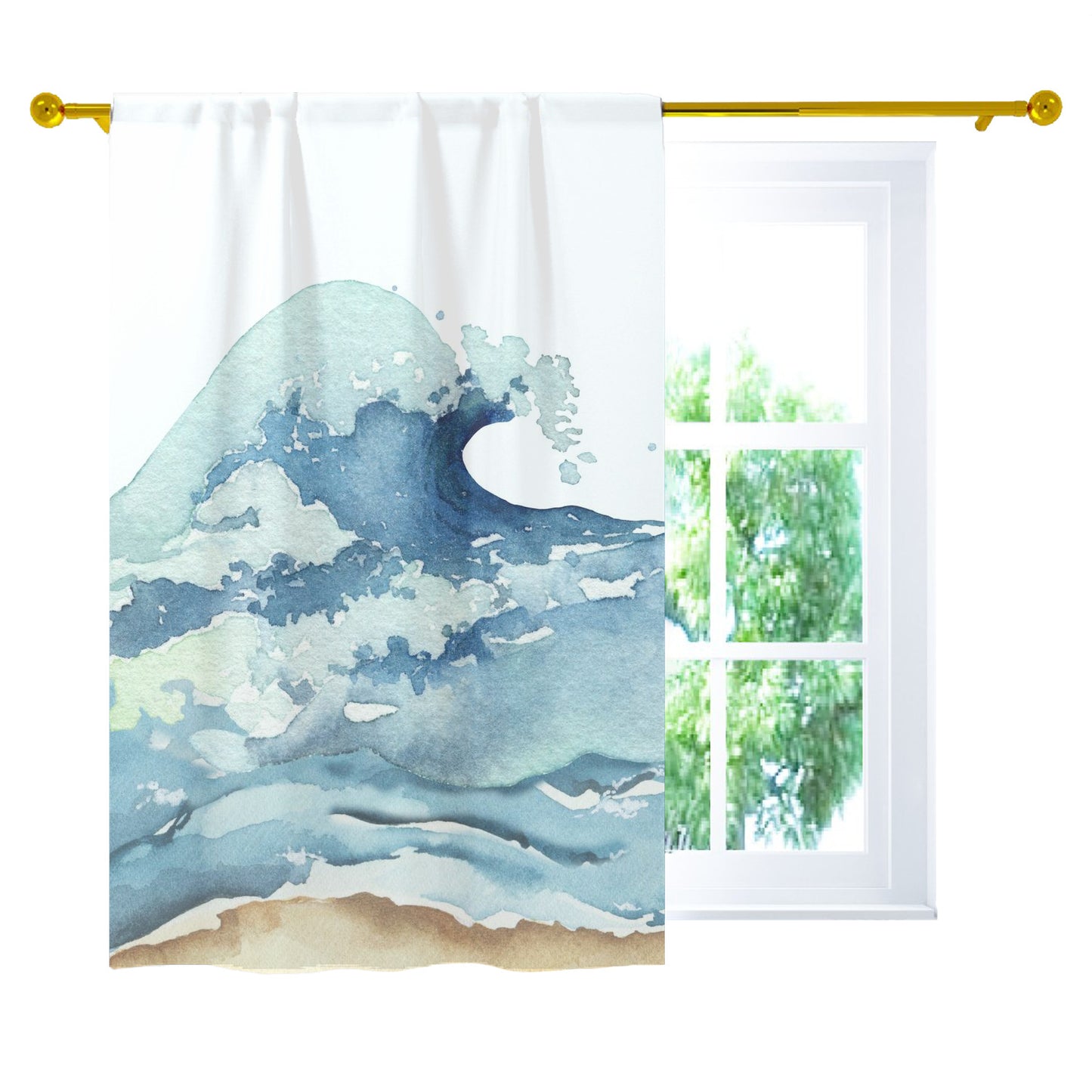 Surf Curtain, Single Panel, Surf room decor - Endless sea