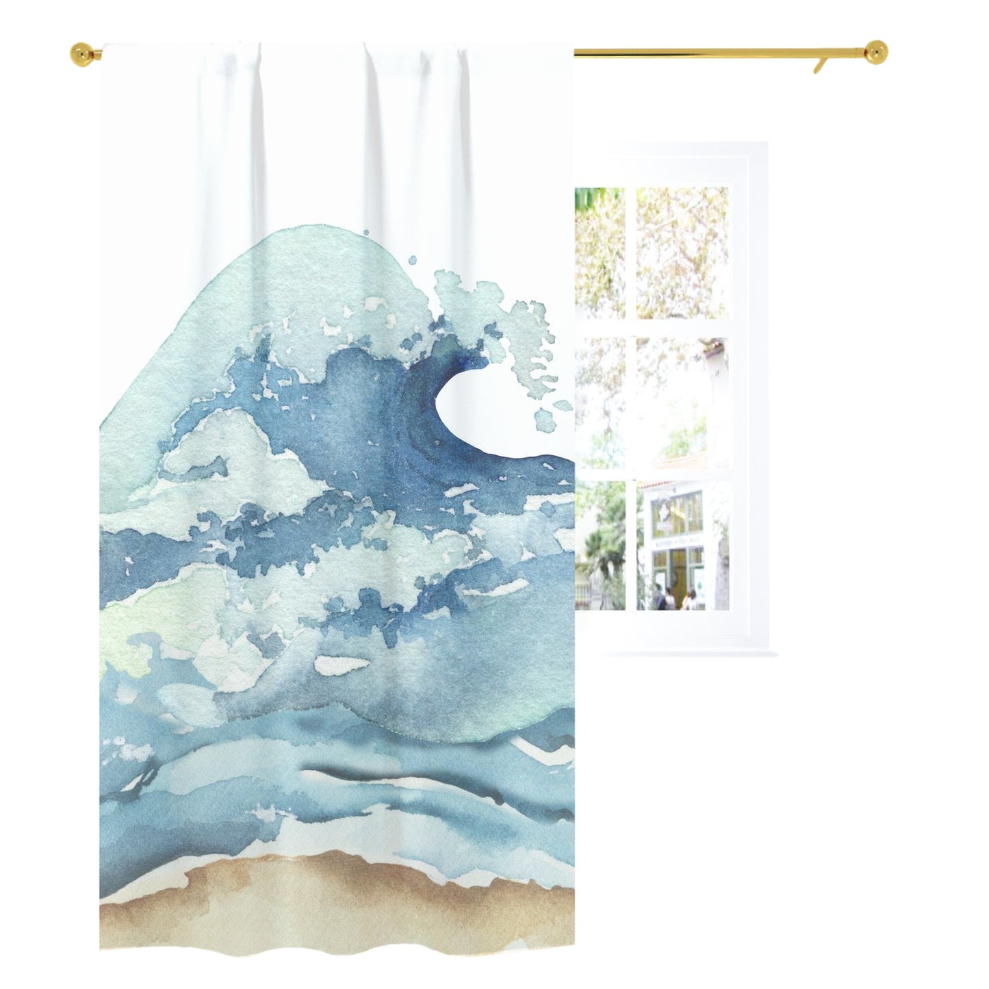 Surf Curtain, Single Panel, Surf room decor - Endless sea