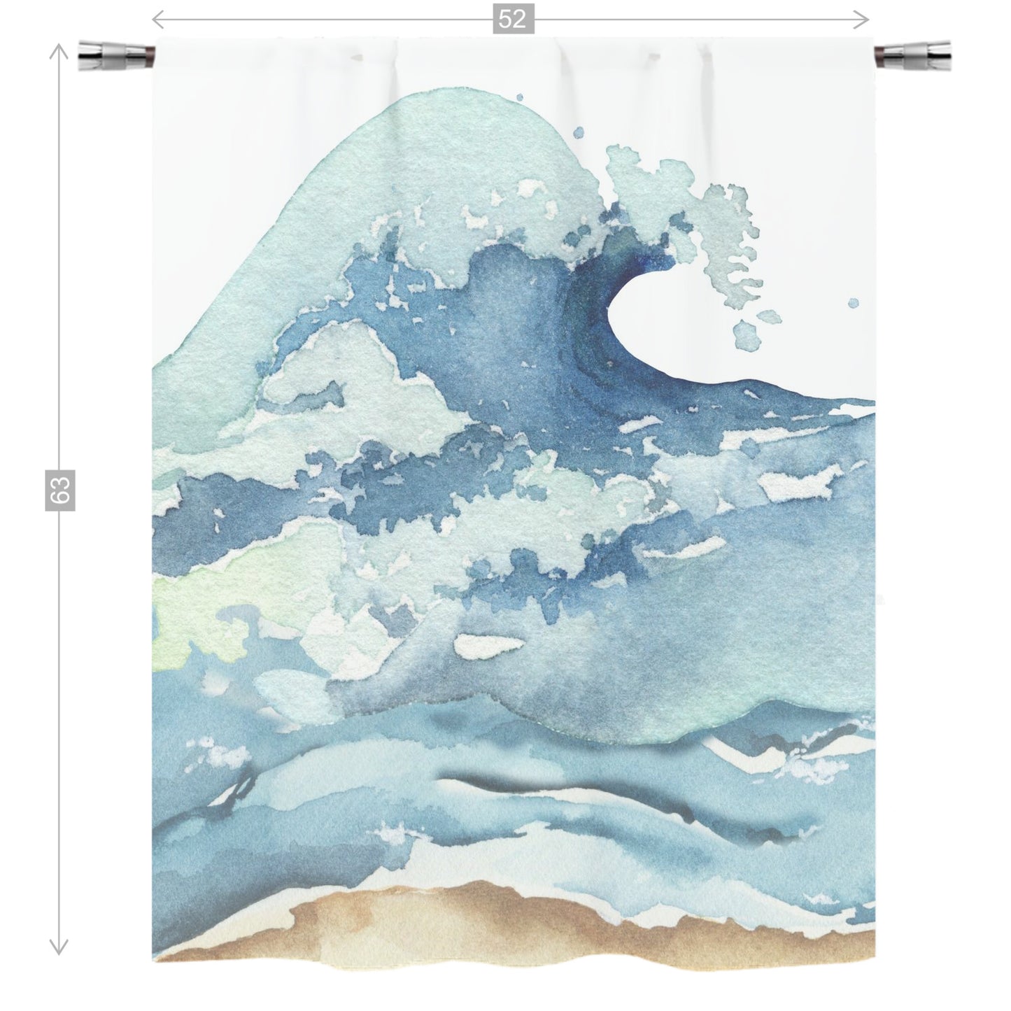 Surf Curtain, Single Panel, Surf room decor - Endless sea