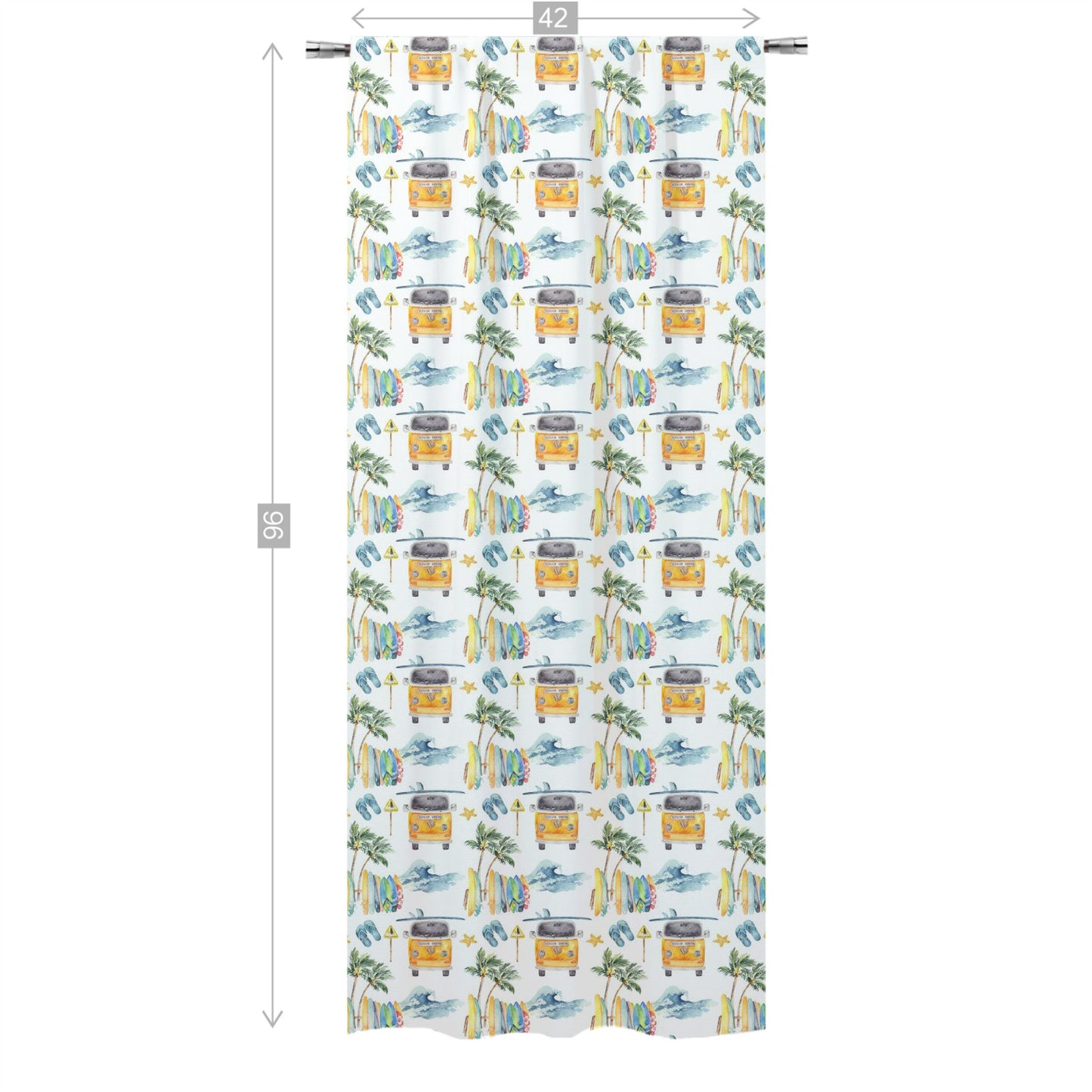 surf Curtain, Single Panel, Surf room decor - Endless sea