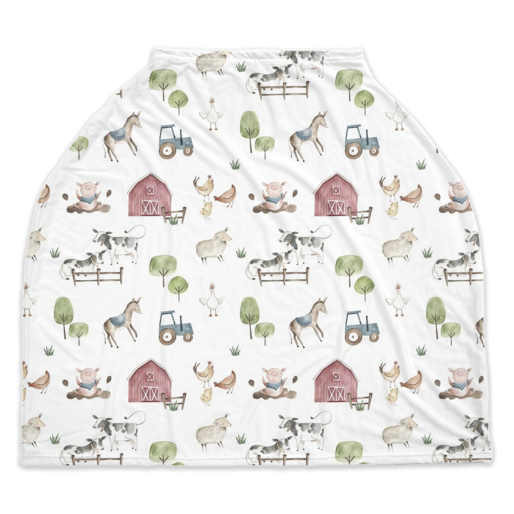 Farm car seat cover, Farm nursing cover up - Farm Adventure