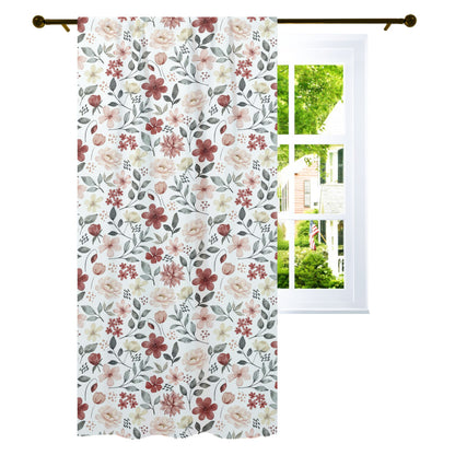 Peonies Curtain, Single Panel, Floral curtains for girl - Peonies Garden