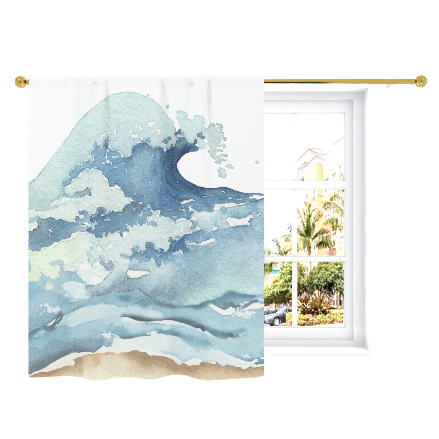 Surf Curtain, Single Panel, Surf room decor - Endless sea