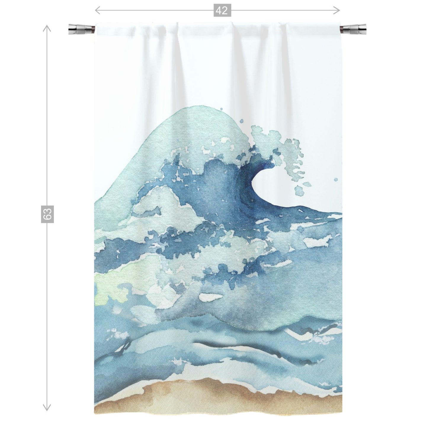 Surf Curtain, Single Panel, Surf room decor - Endless sea