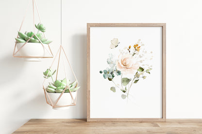 Wildflowers Wall Art, Floral Nursery Prints set of 3 - Vintage Garden