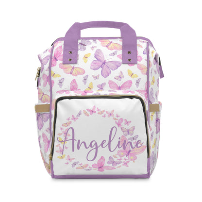 Personalized Butterfly diaper bag | Pink Butterfly baby backpack