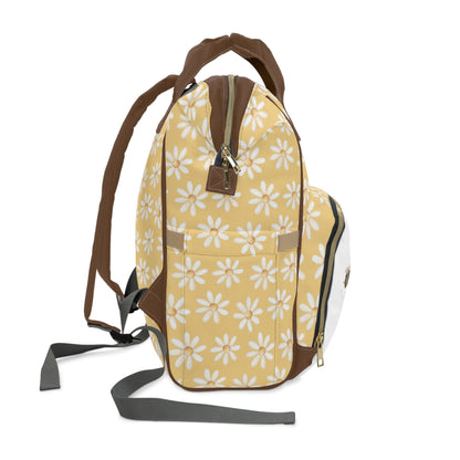 Personalized Daisies diaper bag | Floral baby backpack