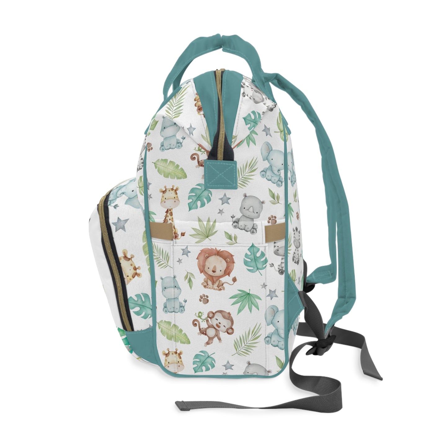 Personalized Safari animals diaper bag | Jungle baby backpack - Cute Safari