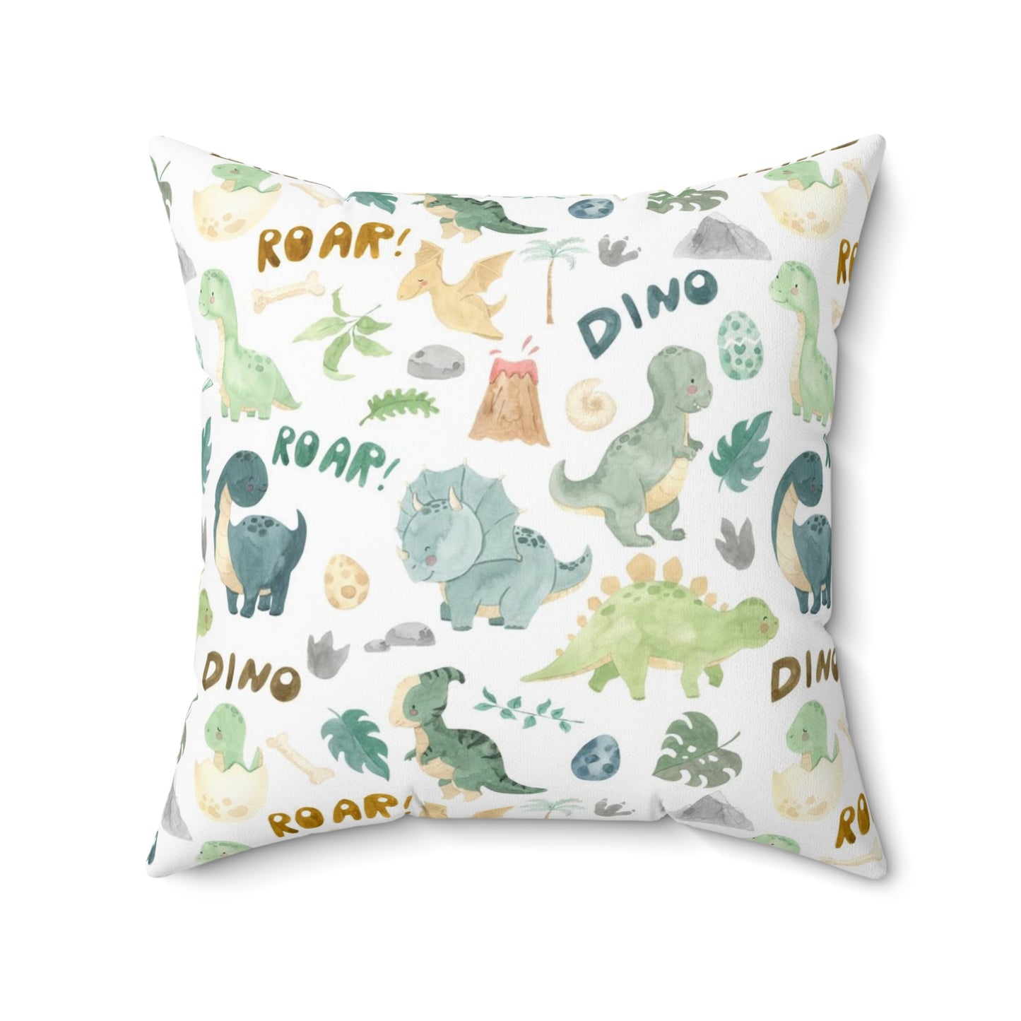 Dinosaur Personalized Pillow, Dinosaur Nursery Decor - Prehistoric Friends