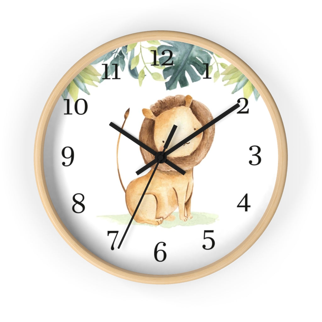 Lion Kids wall clock | Jungle nursery décor - Baby Africa