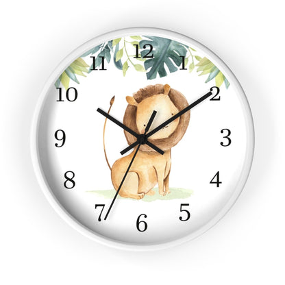 Lion Kids wall clock | Jungle nursery décor - Baby Africa