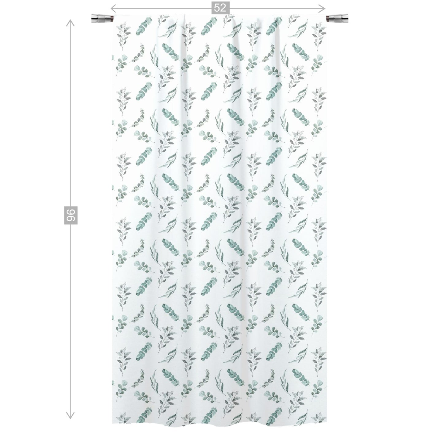 Eucalyptus Curtain, Single Panel, Leaves nursery decor - Greenery Woodland