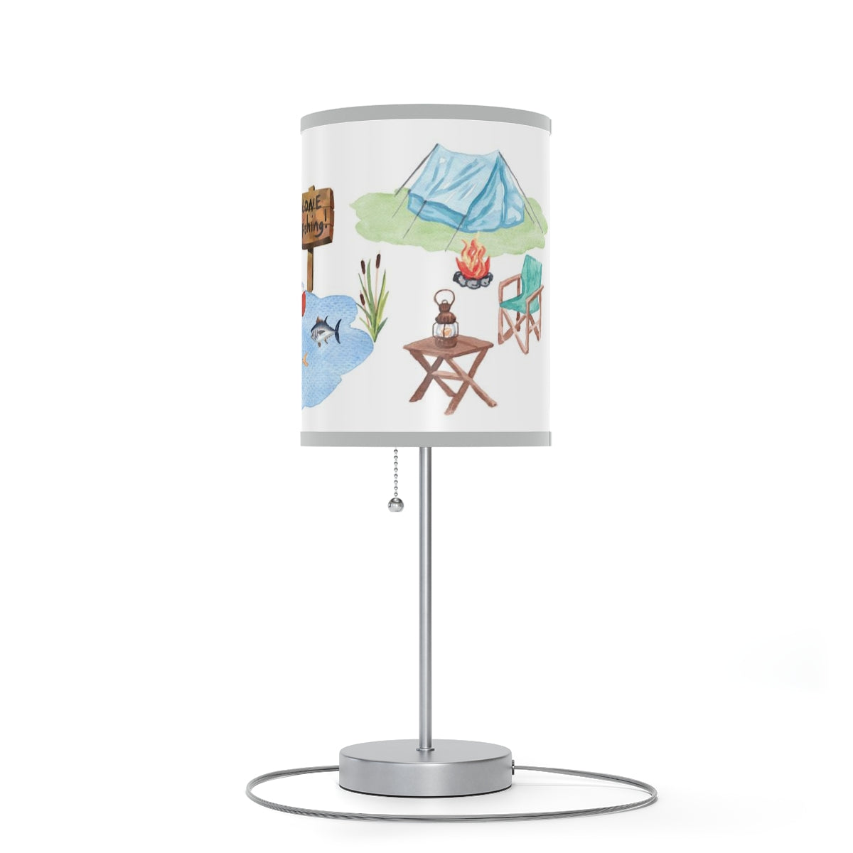 Fishing table lamp, Gone fishing nursery decor - Little Fisherman