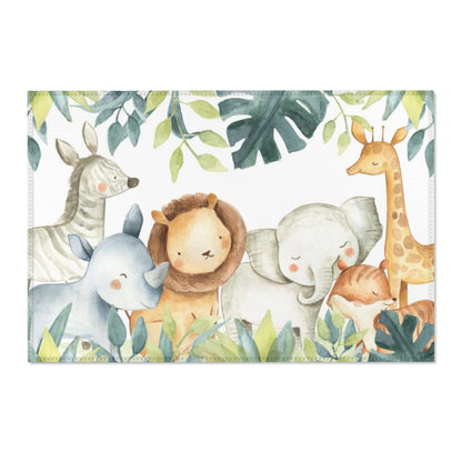 Safari nursery rug, Jungle nursery Decor - Baby Africa