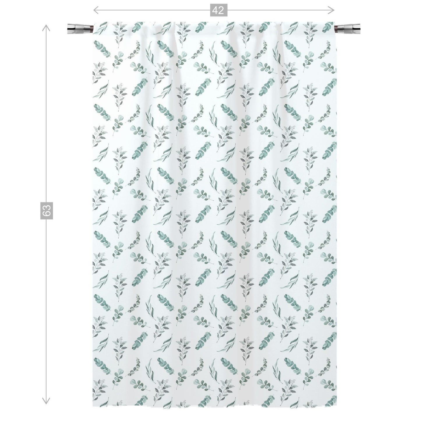 Eucalyptus Curtain, Single Panel, Leaves nursery decor - Greenery Woodland