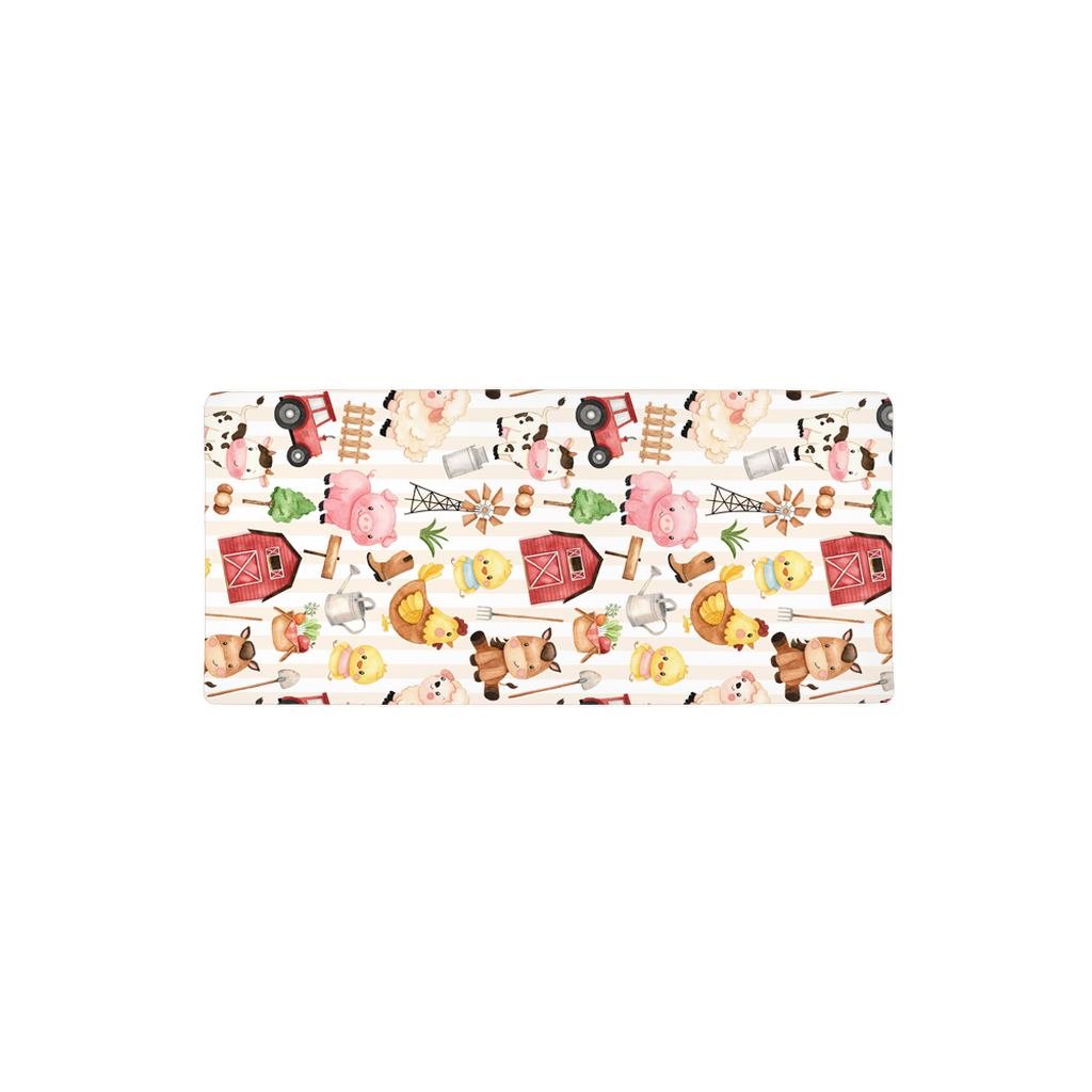 Farm Animals Changing Pad Cover, Neutral Nursery Decor - Morgans Farm