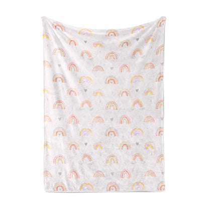 Rainbow Minky Blanket, Rainbow Nursery Bedding - Cotton Rainbow
